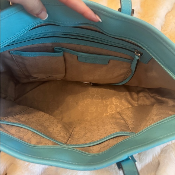 Michael Kors Turquoise Tote Bag - Picture 2 of 2